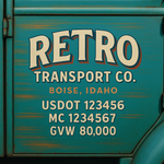 Custom Truck Door USDOT Lettering Decal Sticker Signs With DOT, MC, GVW, KYU, CA Lettering (Set of 2)
