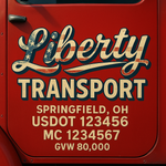 Custom Truck Door USDOT Lettering Decal Sticker Signs With DOT, MC, GVW, KYU, CA Lettering (Set of 2)