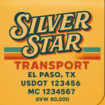 Custom Truck Door USDOT Lettering Decal Sticker Signs With DOT, MC, GVW, KYU, CA Lettering (Set of 2)