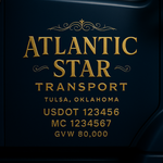 Custom Truck Door USDOT Lettering Decal Sticker Signs With DOT, MC, GVW, KYU, CA Lettering (Set of 2)