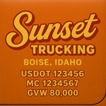 Custom Truck Door USDOT Lettering Decal Sticker Signs With DOT, MC, GVW, KYU, CA Lettering (Set of 2)
