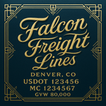 Custom Truck Door USDOT Lettering Decal Sticker Signs With DOT, MC, GVW, KYU, CA Lettering (Set of 2)