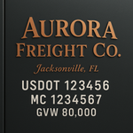Custom Truck Door USDOT Lettering Decal Sticker Signs With DOT, MC, GVW, KYU, CA Lettering (Set of 2)