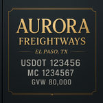 Custom Truck Door USDOT Lettering Decal Sticker Signs With DOT, MC, GVW, KYU, CA Lettering (Set of 2)