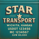 Custom Truck Door USDOT Lettering Decal Sticker Signs With DOT, MC, GVW, KYU, CA Lettering (Set of 2)