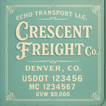 Custom Truck Door USDOT Lettering Decal Sticker Signs With DOT, MC, GVW, KYU, CA Lettering (Set of 2)