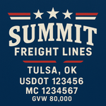 Custom Truck Door USDOT Lettering Decal Sticker Signs With DOT, MC, GVW, KYU, CA Lettering (Set of 2)