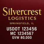 Custom Truck Door USDOT Lettering Decal Sticker Signs With DOT, MC, GVW, KYU, CA Lettering (Set of 2)
