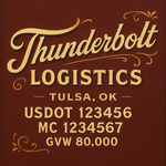 Custom Truck Door USDOT Lettering Decal Sticker Signs With DOT, MC, GVW, KYU, CA Lettering (Set of 2)
