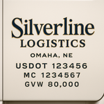 Custom Truck Door USDOT Lettering Decal Sticker Signs With DOT, MC, GVW, KYU, CA Lettering (Set of 2)