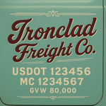 Custom Truck Door USDOT Lettering Decal Sticker Signs With DOT, MC, GVW, KYU, CA Lettering (Set of 2)