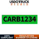 Carb UVI Label Decal Sticker for California Air Resources Board Compliance (Set of 2)