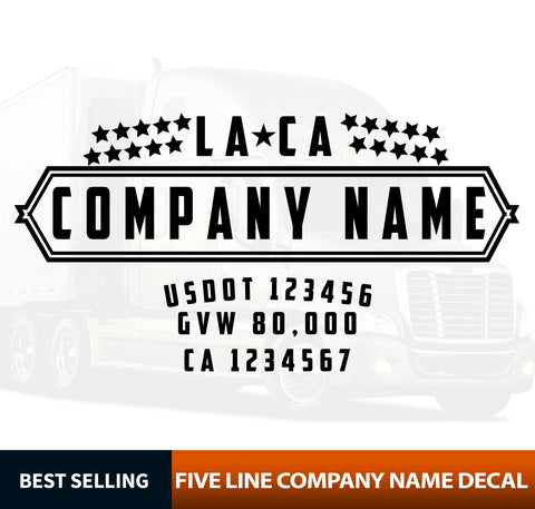 Company Name Truck Door Decal 