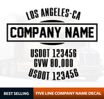 Company Name Truck Door Decal 