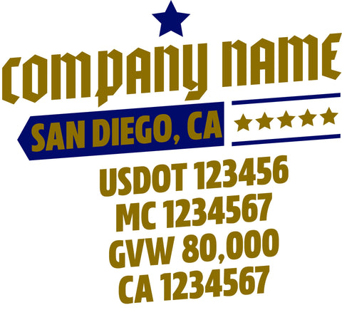 Company Name Truck Door Decal