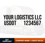 business name with usdot decal sticker