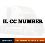IL CC Number Sticker Decal for Trucks 