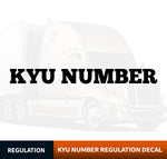 KYU Number Sticker Decal (Kentucky Regulation Number)