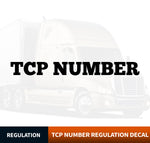 TCP Number Sticker Decal