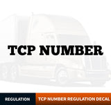 TCP Number Sticker Decal