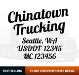 company name truck door decal location usdot mc