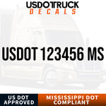 usdot decal Mississippi