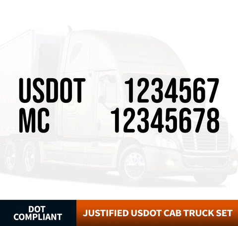 usdot & mc truck decal sticker
