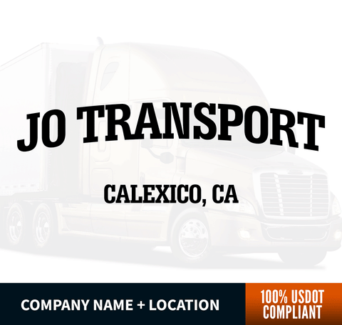company name with location truck decal