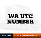 WA UTC Number Sticker Decal
